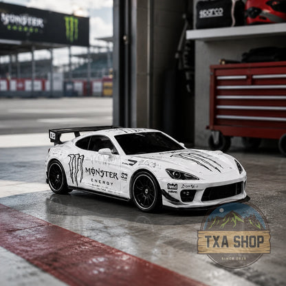 Hot Wheels Monster Energy Ultra White Die-Cast Car - front view