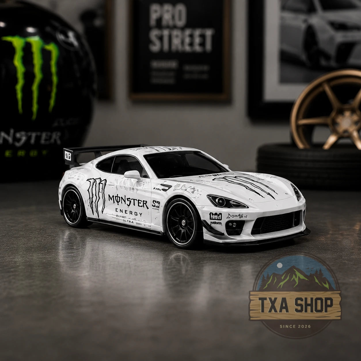 Hot Wheels Monster Energy Ultra White Die-Cast Car - view 2