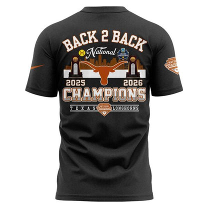 Texas Longhorns Black 2026 NCAA Softball National Champions Locker Room T-Shirt - detail 3