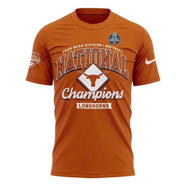 Texas Longhorns Orange 2026 NCAA Softball National Champions Locker Room T-Shirt - detail 2