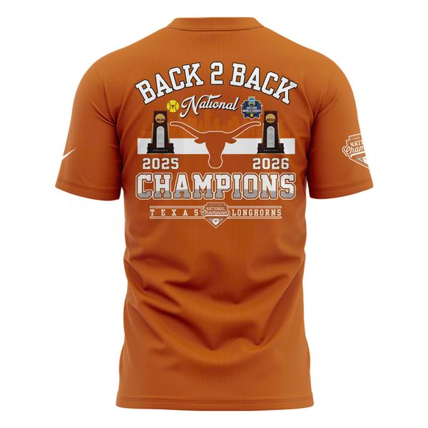 Texas Longhorns 2026 Softball National Champs Plate T-Shirt - detail 3