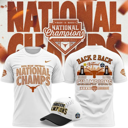 Nike Texas Longhorns 2026 Softball National Champs T-Shirt - front view