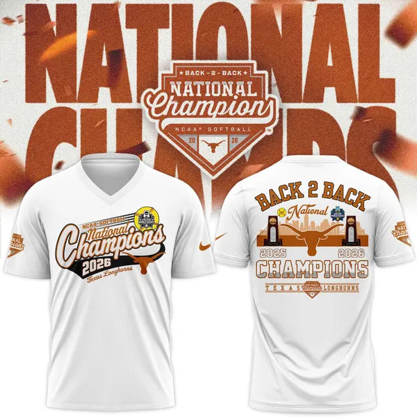 Texas Longhorns Women's 2026 Softball National Champs Tee - front view