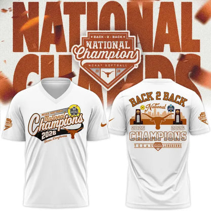 Texas Longhorns Women's 2026 Softball National Champs Tee - front view