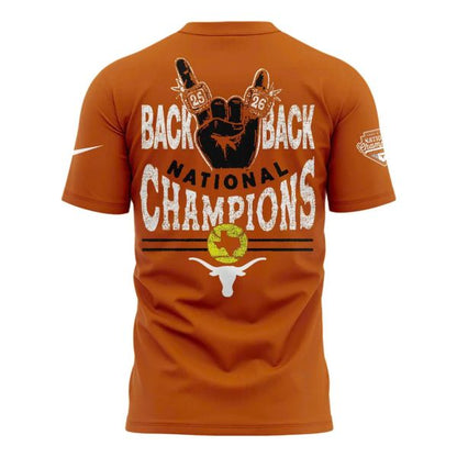 Unisex Texas Longhorns Orange 2026 Softball National Champions Locker Room Limited T-shirt - detail 3