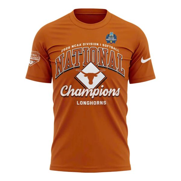 Unisex Texas Longhorns Orange 2026 Softball National Champions Locker Room Limited T-shirt - detail 2
