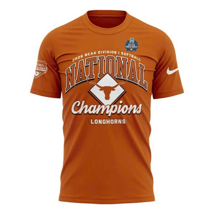 Unisex Texas Longhorns Orange 2026 Softball National Champions Locker Room Limited T-shirt - detail 2
