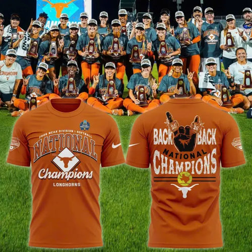 Unisex Texas Longhorns Orange 2026 Softball National Champions Locker Room Limited T-shirt - front view