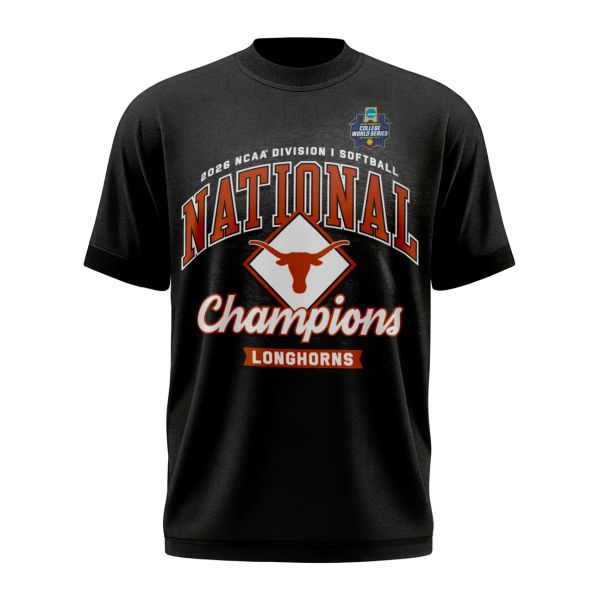 Texas Longhorns Black 2026 Softball National Champions Limited Tee - detail 2