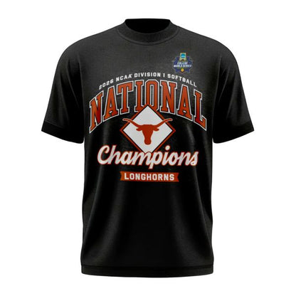Texas Longhorns Black 2026 Softball National Champions Limited Tee - detail 2