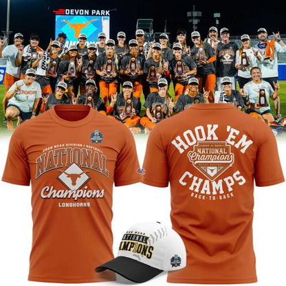 Texas Longhorns 2026 NCAA Softball National Champions T-Shirt(v4) - front view