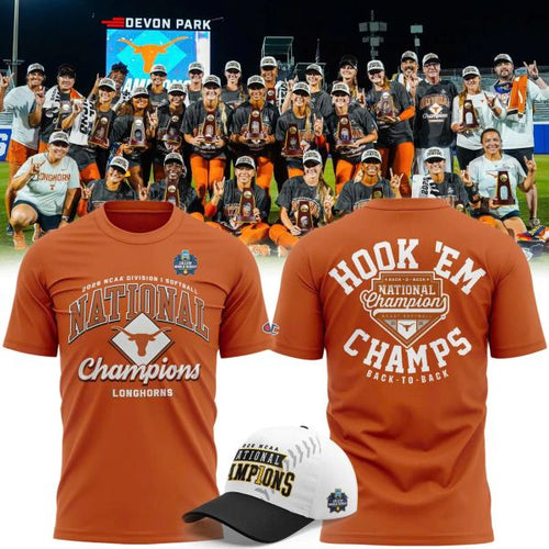 Texas Longhorns 2026 NCAA Softball National Champions T-Shirt(v4) - front view