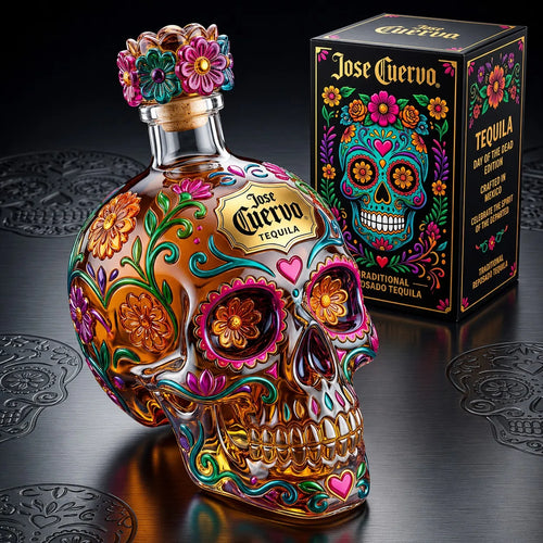 Day of the Dead Inspired Decanter Bottle