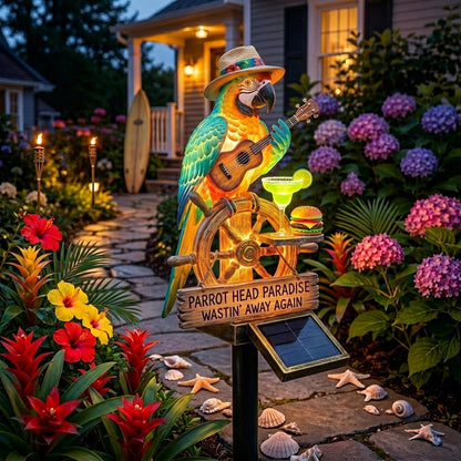 🦜 Parrot Head Paradise Solar Light