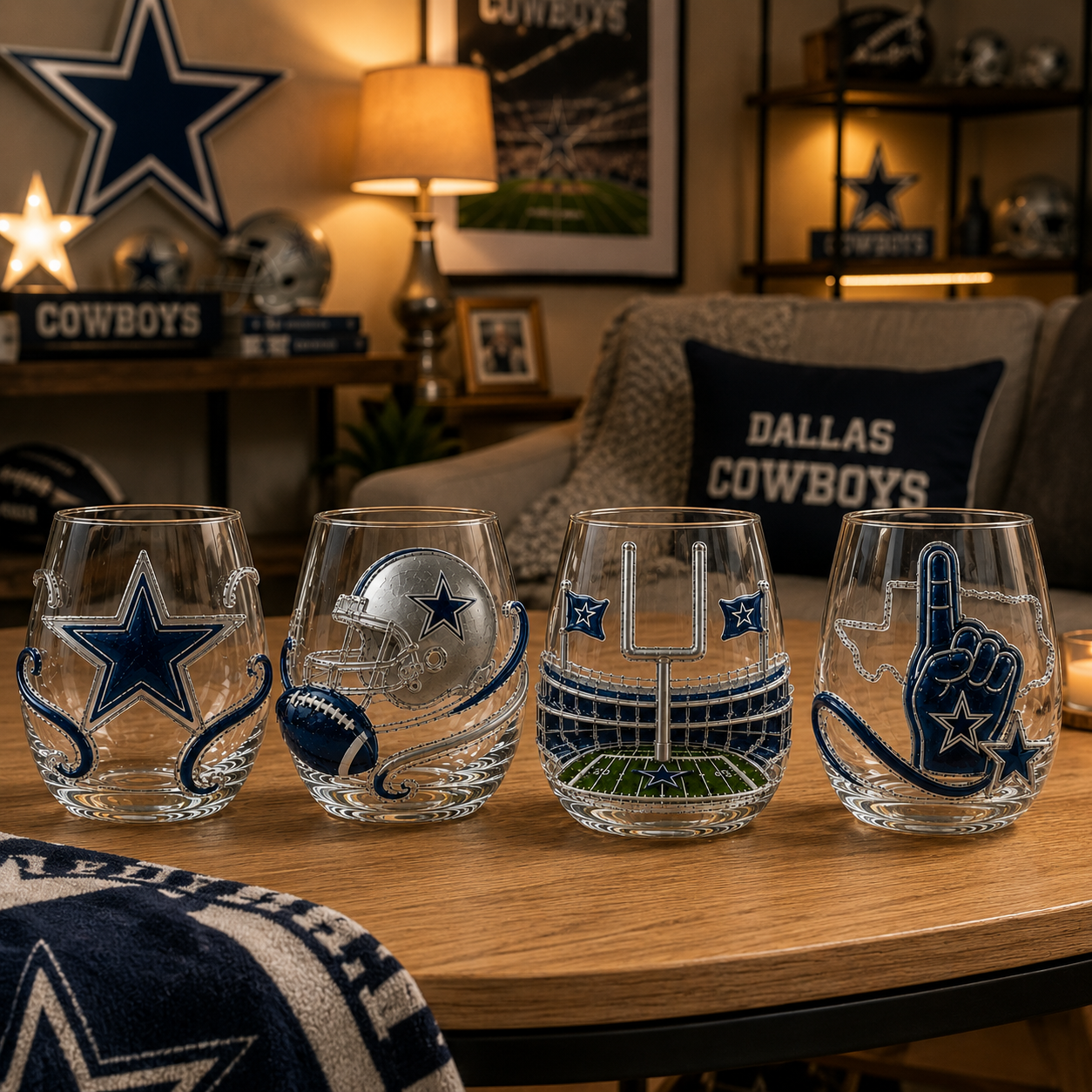 Dallas Cowboys Wine Glass