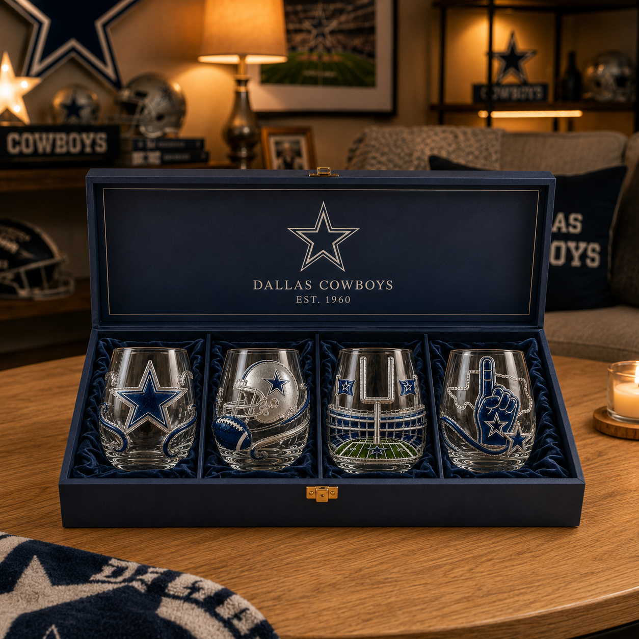 Dallas Cowboys Wine Glass