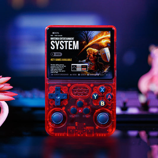 R36S Retro Handheld Game Console - Red