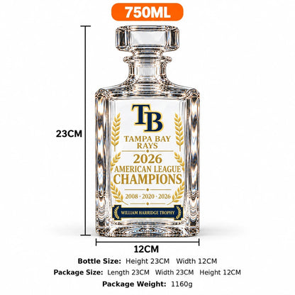 Rays AL Champions decanter 750 ml size: 23 cm tall, 12 cm wide