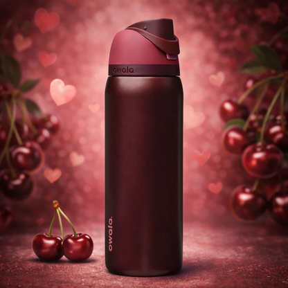 Owl Tumbler Black Cherry Free Sip 32 oz Water Bottle