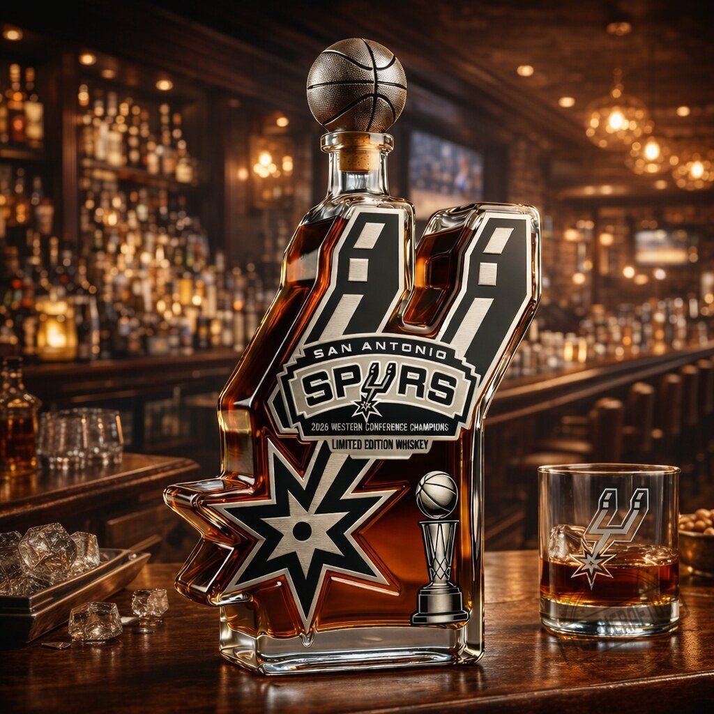 Spurs Basketball Legacy Collection Decanter - 2026 Western Conference Champions