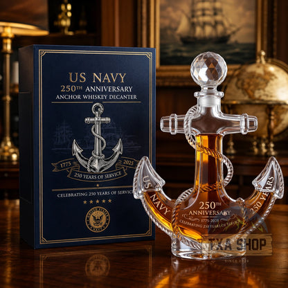 US Navy 250th Anniversary Anchor Decanter - view 3