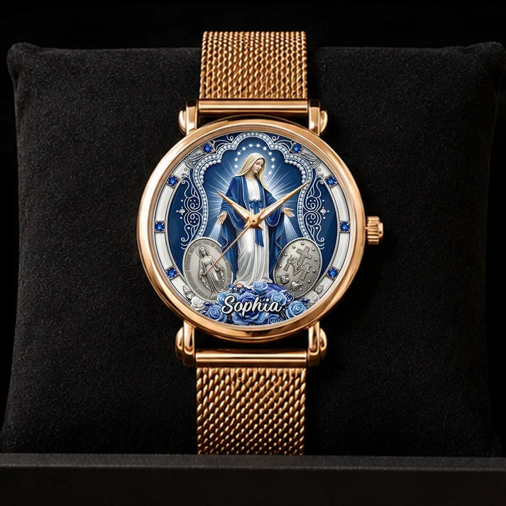 Midnight Miracle Of Mary - Personalized Women's Wrist Watch