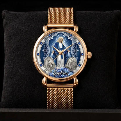Midnight Miracle Of Mary - Personalized Women's Wrist Watch