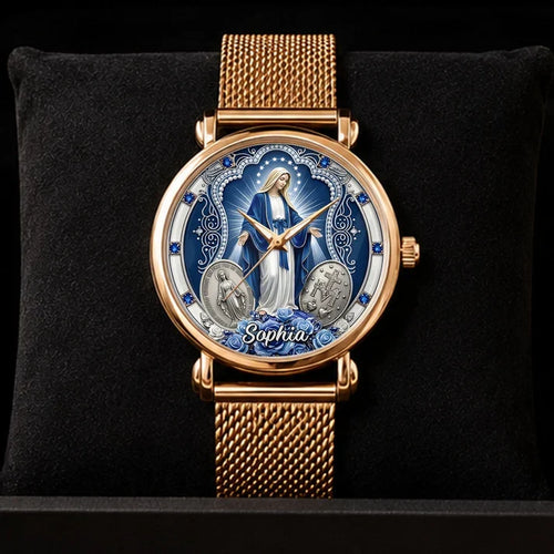 Midnight Miracle Of Mary - Personalized Women's Wrist Watch