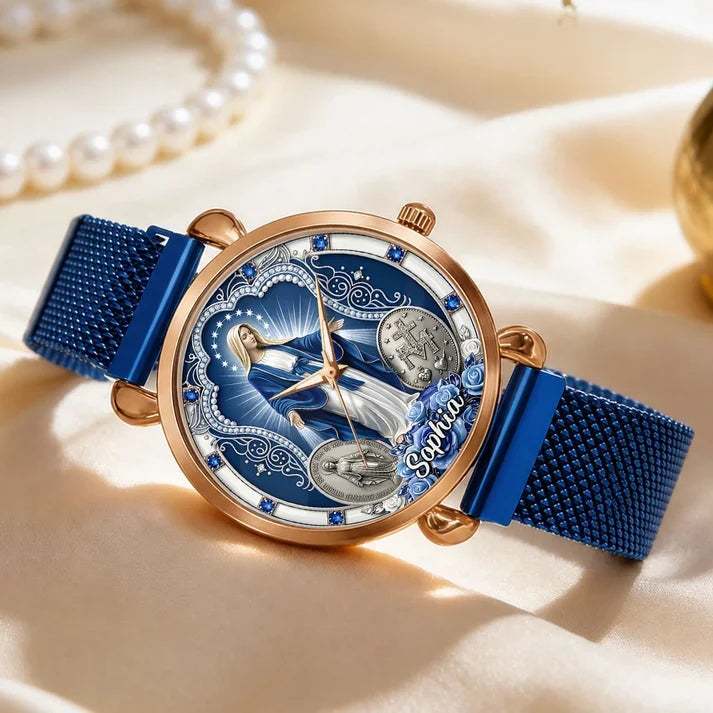 Midnight Miracle Of Mary - Personalized Women's Wrist Watch